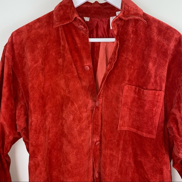 Vintage Suede Leather Shirt Jacket - Picture 3 of 8